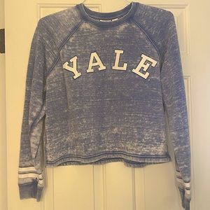 Yale shirt! Semi-cropped rustic look fleece long sleeve shirt. Size medium.